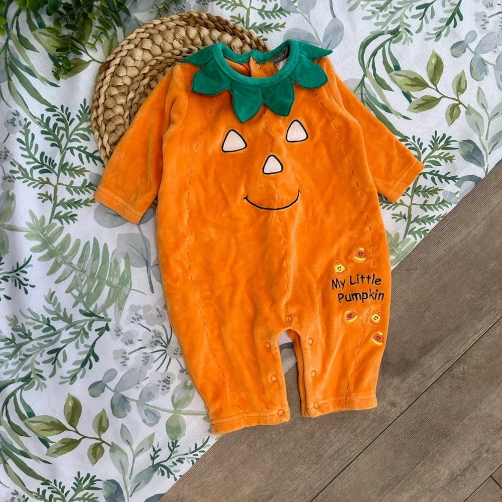 NEW Vintage Y2K Baby Halloween Costume Carter's Pumpkin Jumpsuit Costume 1 Piece - Picture 16 of 16